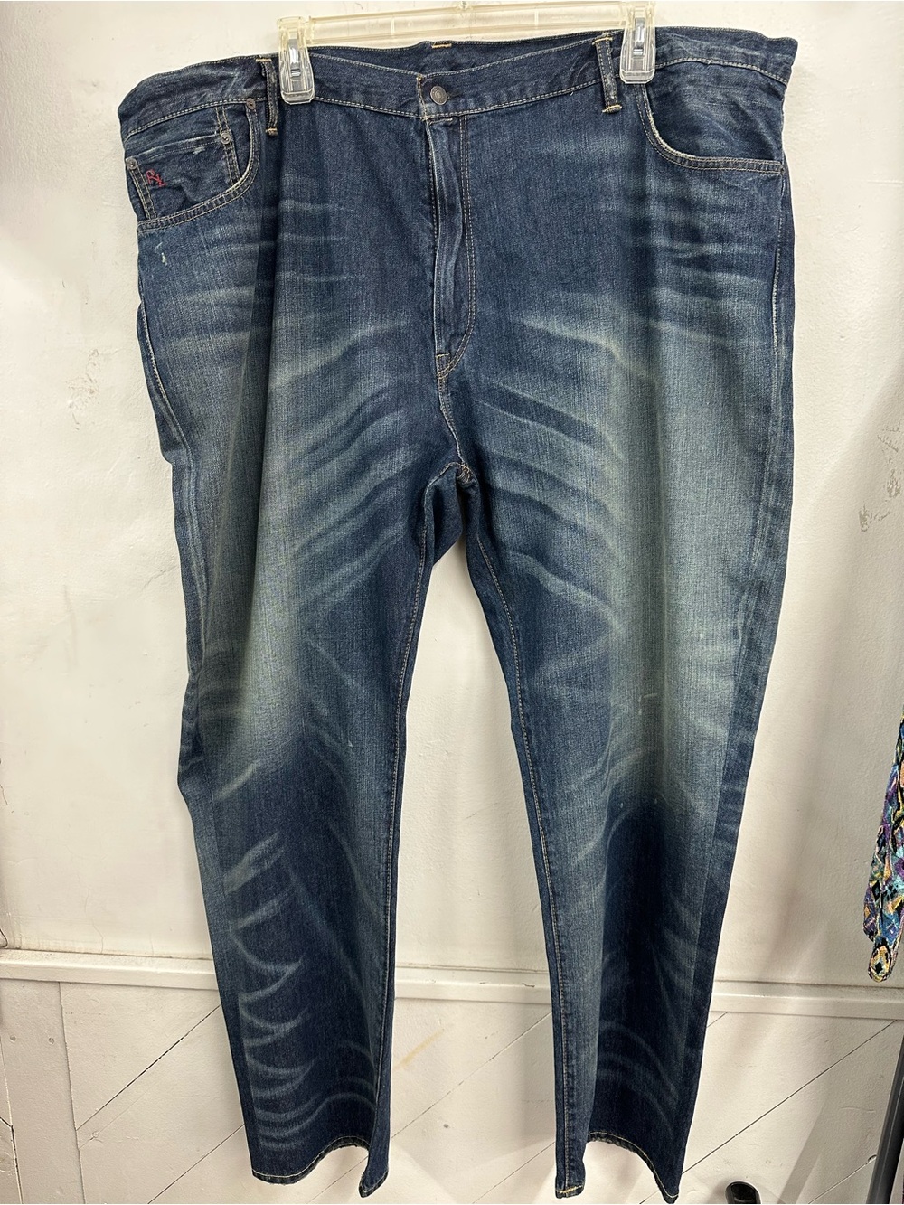 Polo Ralph Lauren denim and supply big and tall men’s distressed jeans 50bx34